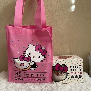 Hello Kitty Cafe Exclusive Mug and Hello Kitty Cafe Exclusive Tote